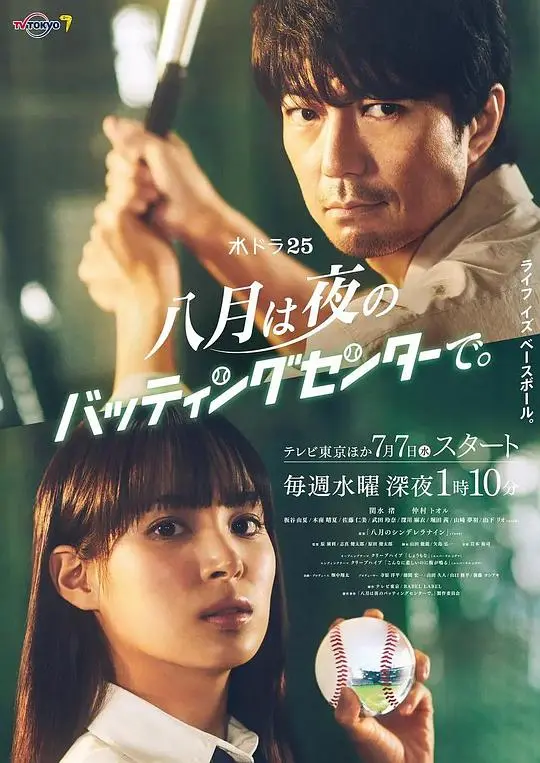 八月在夜晚的击球中心。 海报